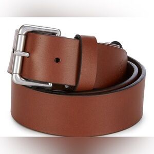 🆕 Polo Ralph Lauren Men's Full-Grain Leather Belt. Tan, Size: 38 (NWT)